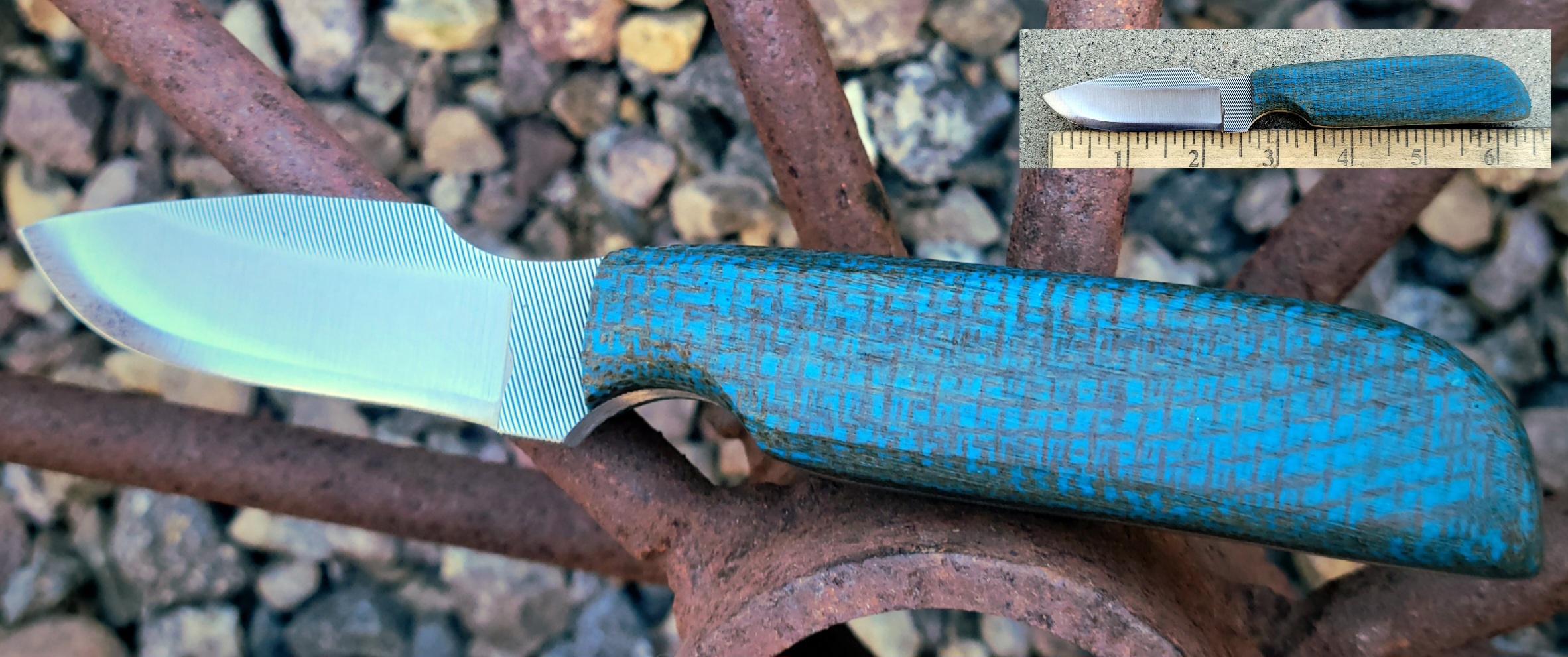 PC-10F WRANGLER-PREMIUM BURLAP MICARTA-BLUE