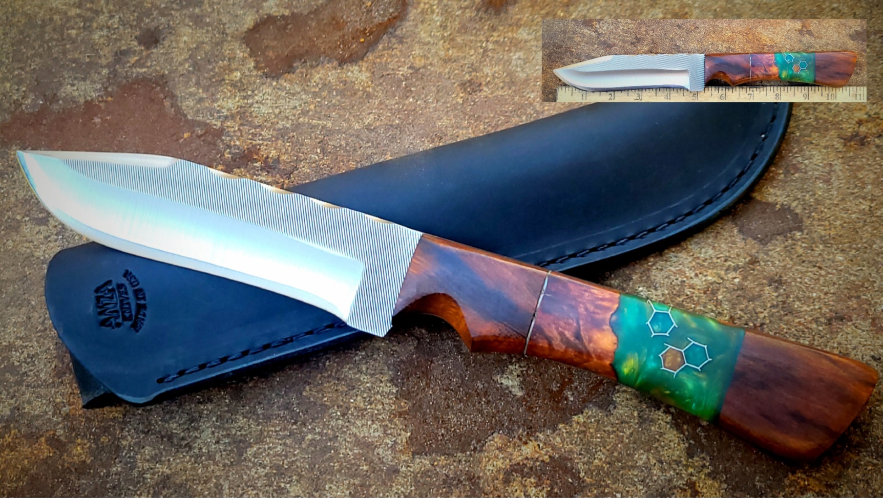 14F ARTS GREEN/BURL EPOXY!! FW-POLISHED