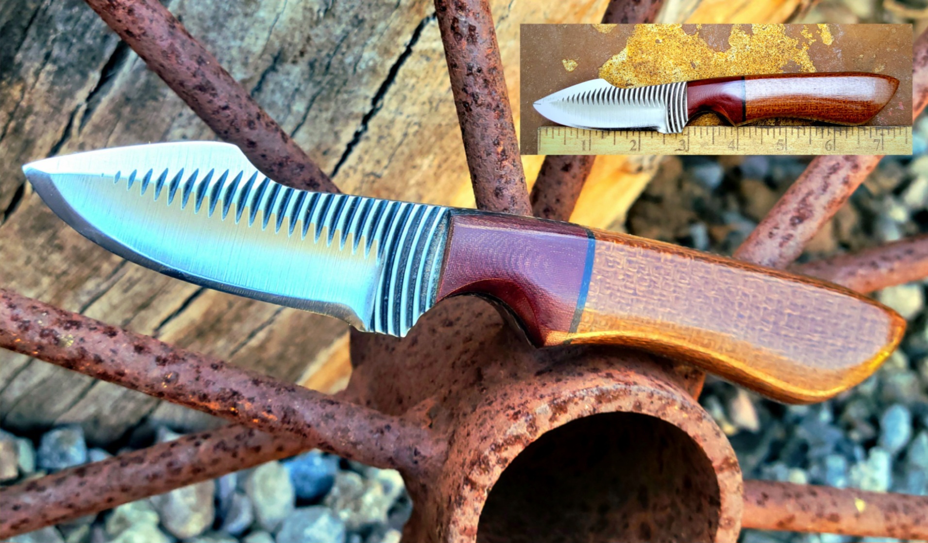 12F VIPER-CURVETOOTH-MICARTA-POLISHED