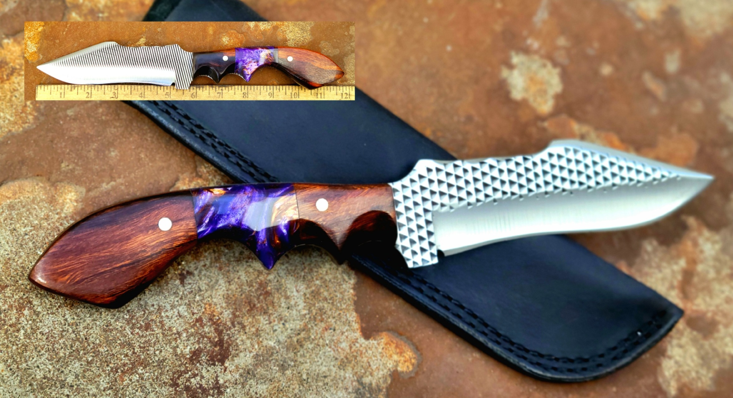 HORSESHOE FILE-IRONWOOD-EPOXY-POLISHED
