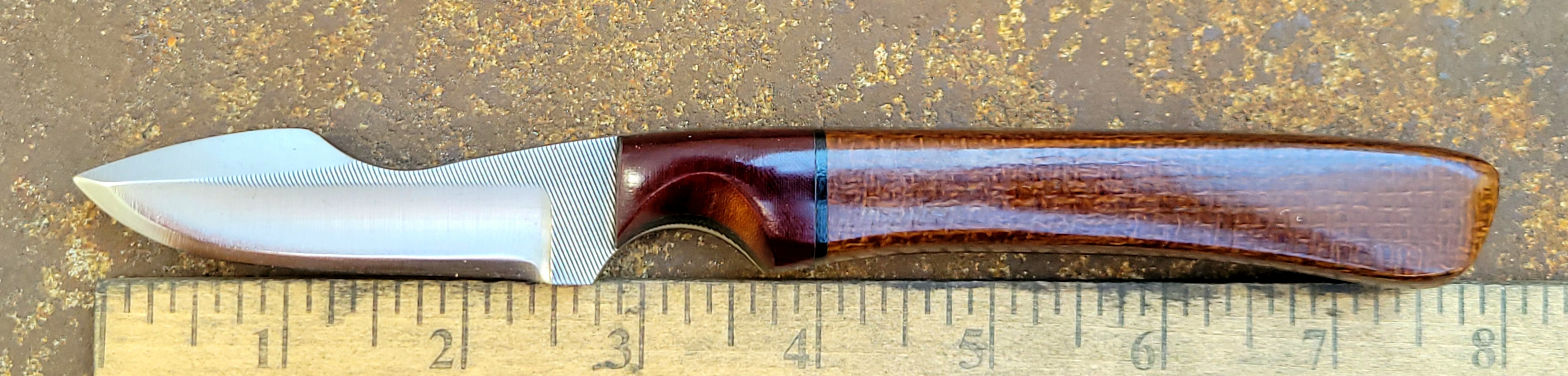 10F POLISHED BURLAP/MERLOT MICARTA-LONG HANDLE!