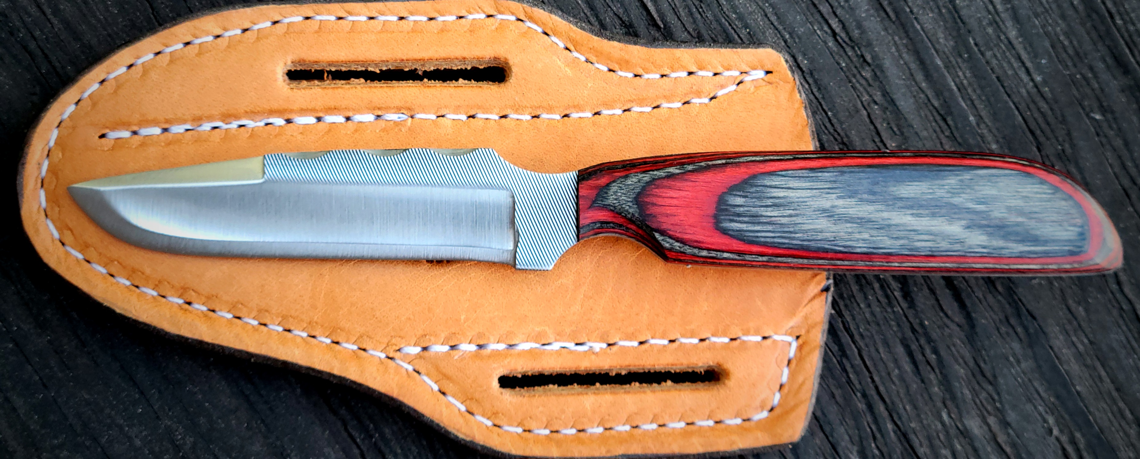 (PC) 10F CHARLIE'S WICKED LONG BLADE-RED/BLK-FILEWORK!