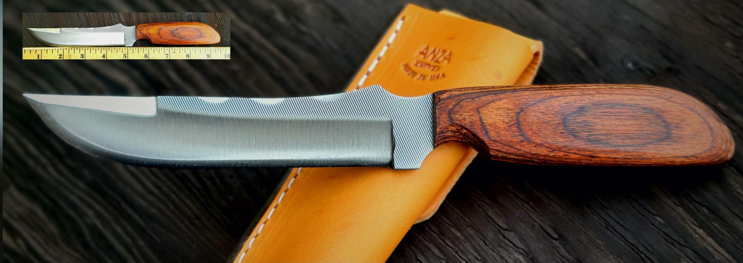 12F CHARLIE'S LONG BLADE-WALNUT-FILEWORK