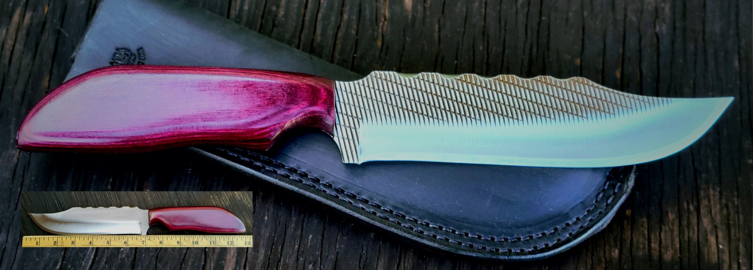 BIG HORSESHOE FILE-POLISHED PURPLE DYMA
