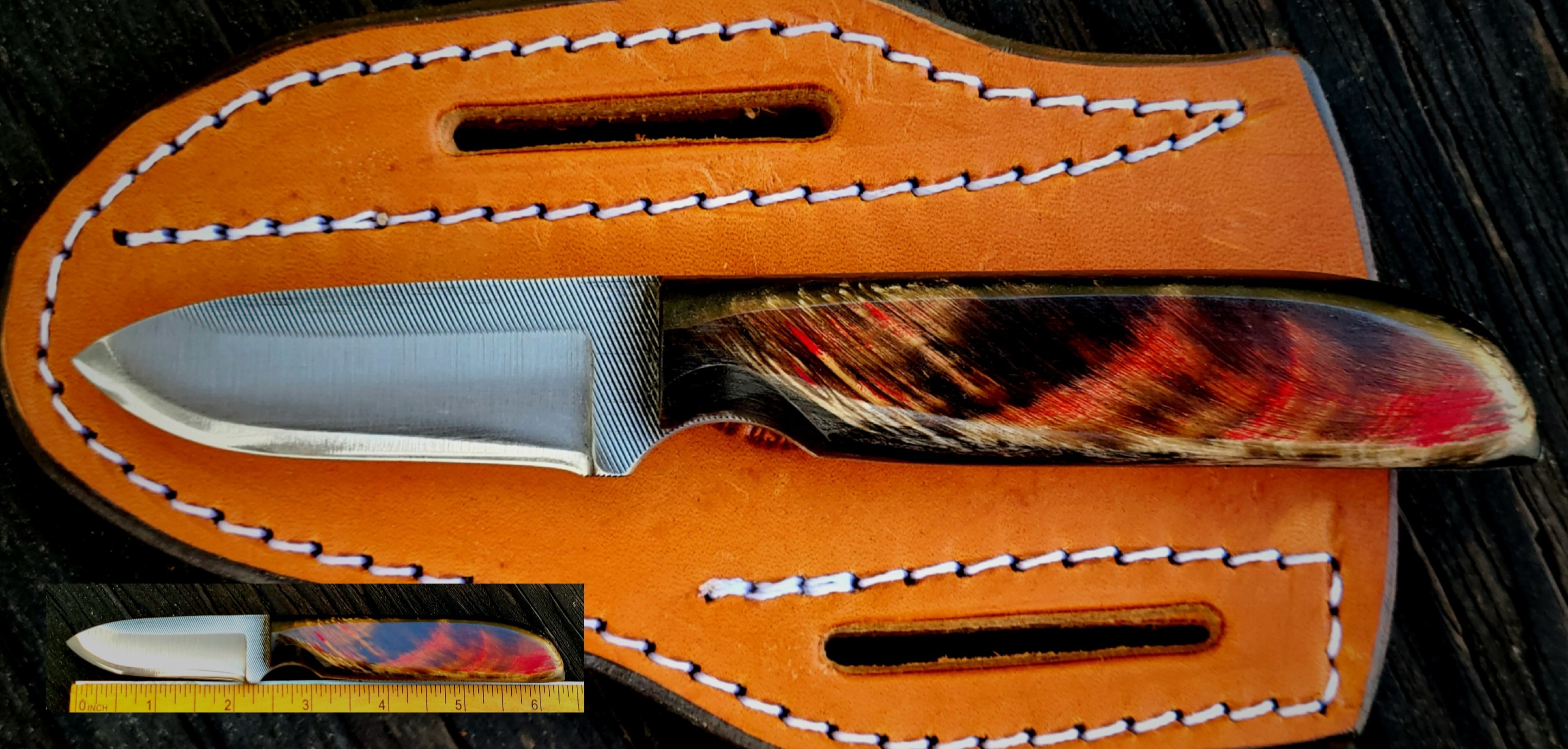 (PC) 10F WORK KNIFE-SMOOTH RED BUFFALO