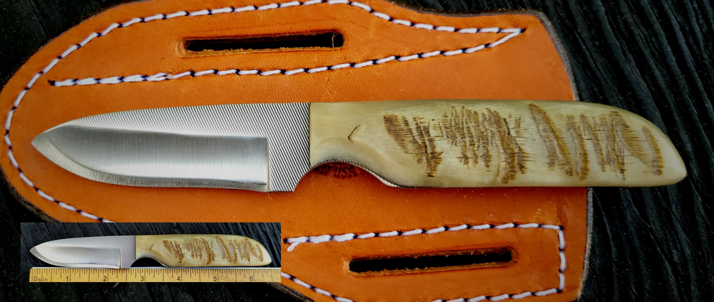 (PC) 10F WORK KNIFE-SHEEP HORN