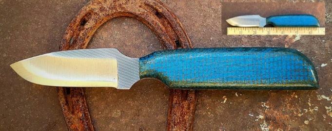 10F WRANGLER-PREMIUM BURLAP MICARTA-BLUE - Click Image to Close