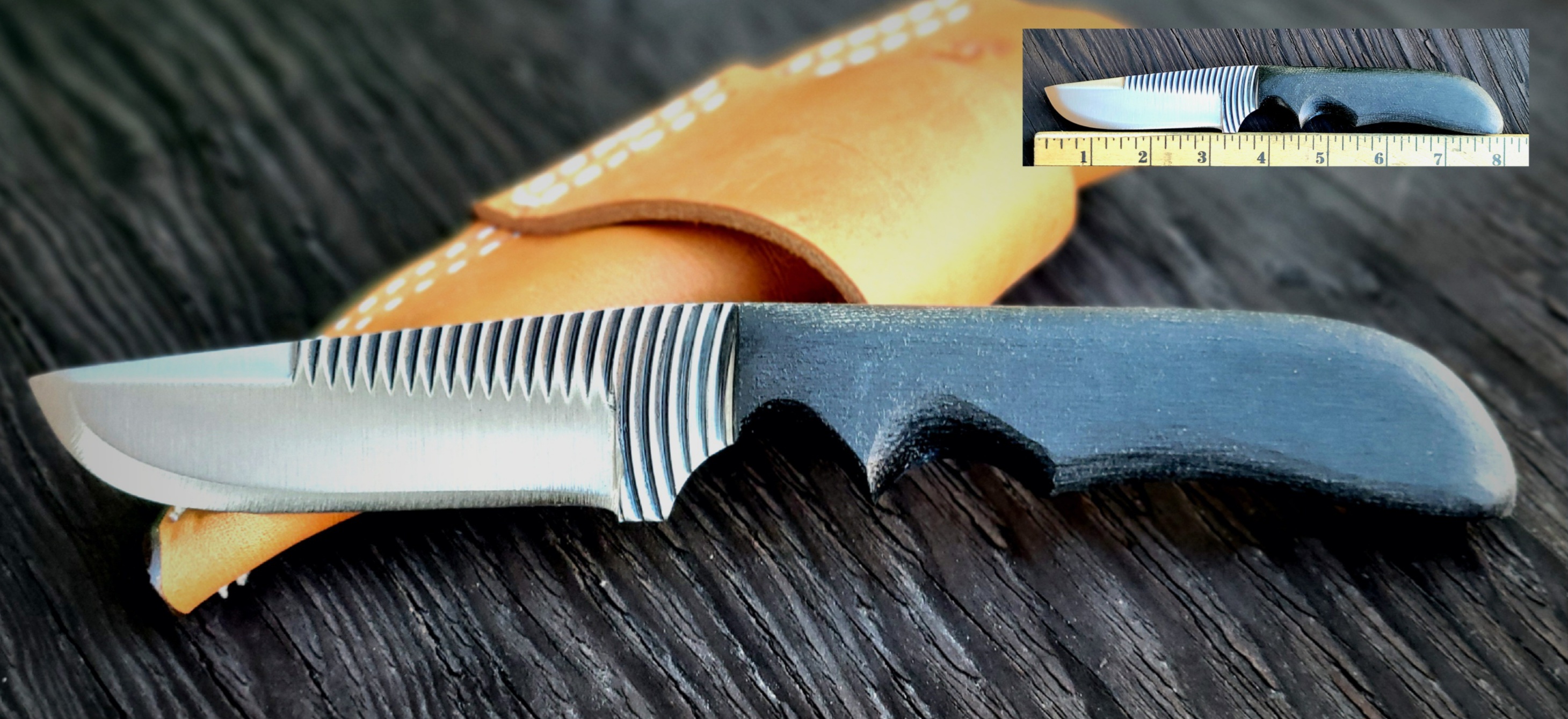 12F 714 CURVETOOTH-BLK MICARTA-CROSSDRAW SHEATH