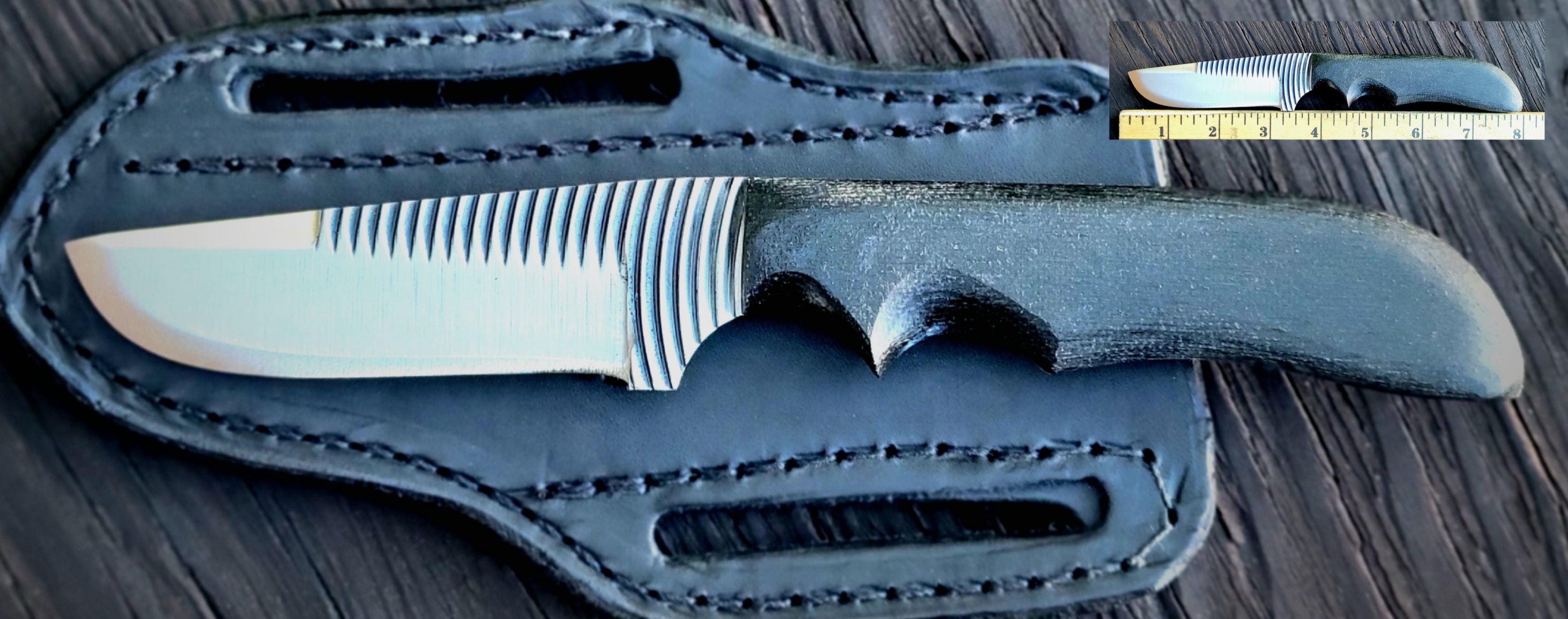 12F 714 CURVETOOTH-BLK MICARTA-BLACK PC SHEATH